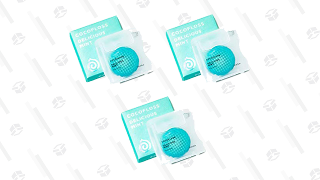 You won’t want any food stuck between your teeth and your aligners. Flossing is key during the teeth straightening process, and this mint-flavored Cocofloss is the best of the best.